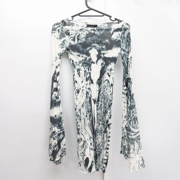 実際に弊社で買取させて頂いたIF SIX WAS NINE/イフシックスワズナイン 総柄 ロングスリーブ/長袖 カットソー LSB 318MSCIJ ホワイト系 Size：0の画像 1枚目