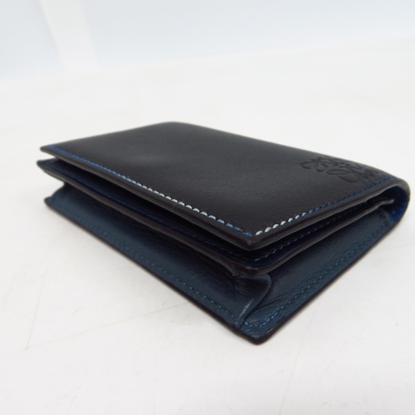 実際に弊社で買取させて頂いたLOEWE/ロエベ レザー 名刺入れ/カードケース BLACK/ブラック/黒の画像 2枚目