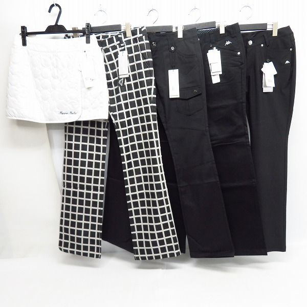 実際に弊社で買取させて頂いた【未使用】Kappa/カッパ  レディース ゴルフウエア smartecキルティングスカート/ロングパンツ等 11/L 5点セット