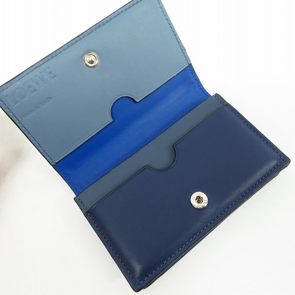 実際に弊社で買取させて頂いたLOEWE/ロエベ レザー 名刺入れ/カードケース BLACK/ブラック/黒の画像 3枚目