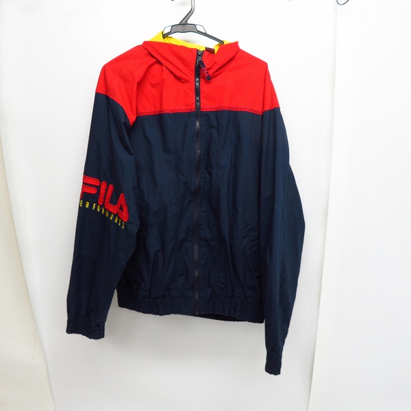 実際に弊社で買取させて頂いたUS FILA/フィラ 袖ロゴプリント ジップアップ コットンジャケット Size：M