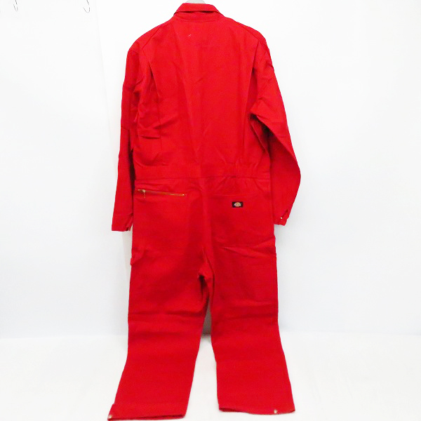 実際に弊社で買取させて頂いた【未使用】Dickies/ディッキーズ ジャンプスーツ/つなぎ レッド Mの画像 1枚目