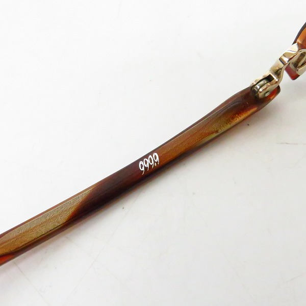 実際に弊社で買取させて頂いた999.9/フォーナインズ ハーフリム アイウェア/メガネフレーム M-702の画像 3枚目