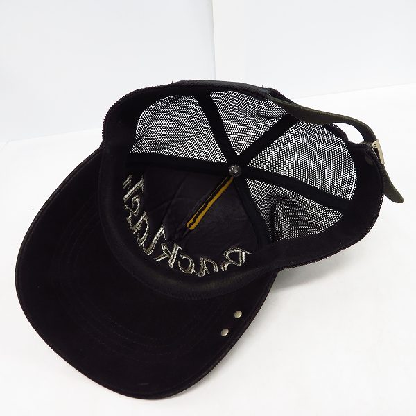 実際に弊社で買取させて頂いたBACKLASH/バックラッシュ シープスエードレザー トラッカーキャップの画像 4枚目