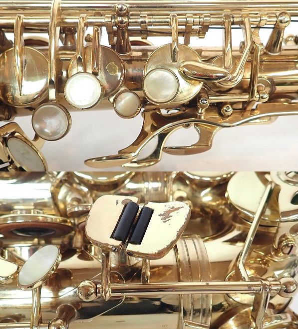 実際に弊社で買取させて頂いた★Selmer/セルマー SUPER ACTION/SA80 SERIE Ⅱ/シリーズ2 アルトサックス 彫刻有り 40万台 ハードケース付きの画像 7枚目