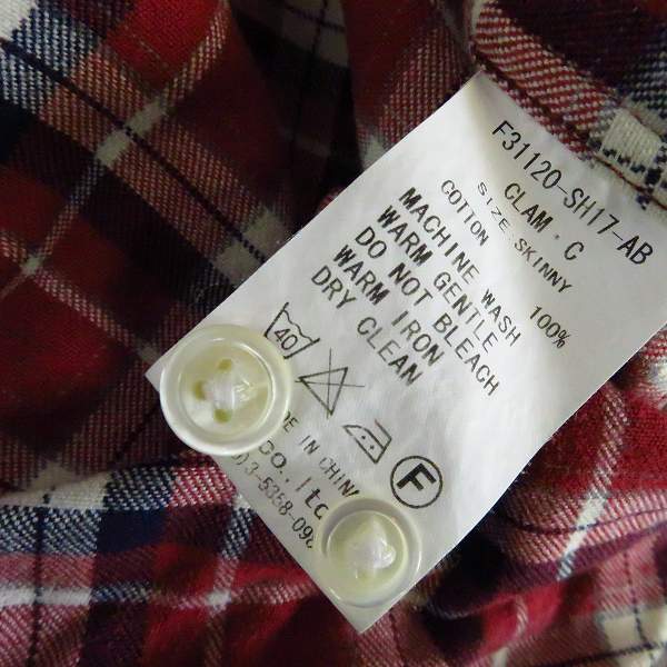 実際に弊社で買取させて頂いたFAT/エフエーティー CLAM・C/RODEO FATYO3 刺繍入り チェックネルシャツ/SKINNY 3点セットの画像 3枚目