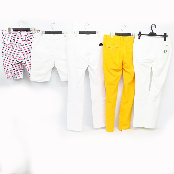 実際に弊社で買取させて頂いた【未使用】Kappa/カッパ ゴルフパンツ ホワイト/オレンジ/総柄 M/L 5点セッの画像 1枚目