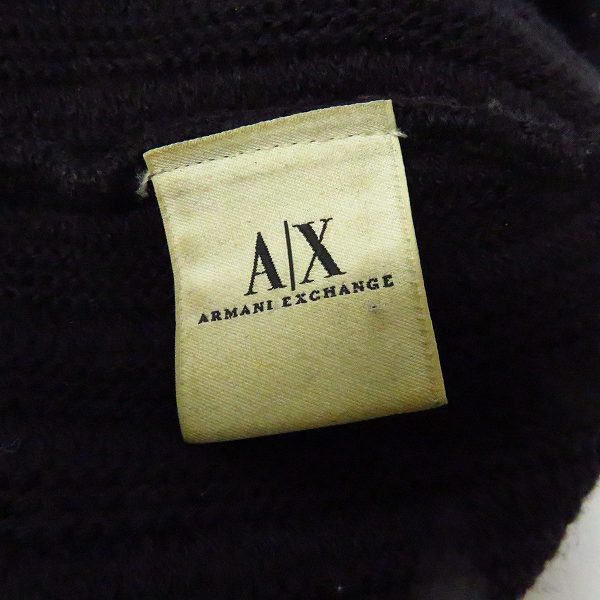 実際に弊社で買取させて頂いたARMANI EXCHANGE/アルマーニエクスチェンジ ニット帽 ブラックの画像 6枚目