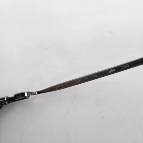 実際に弊社で買取させて頂いた999.9/フォーナインズ ボスリントン コンビ ミックス 900 アイウェア/メガネフレーム NPM-203の画像 3枚目