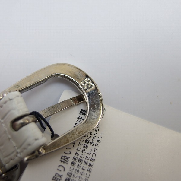 実際に弊社で買取させて頂いた【未使用】kappa/カッパ ゴルフ レザーベルト クロコ型押し ホワイト 88の画像 4枚目