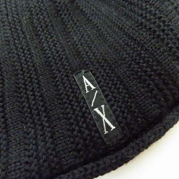 実際に弊社で買取させて頂いたARMANI EXCHANGE/アルマーニエクスチェンジ ニット帽 ブラックの画像 5枚目