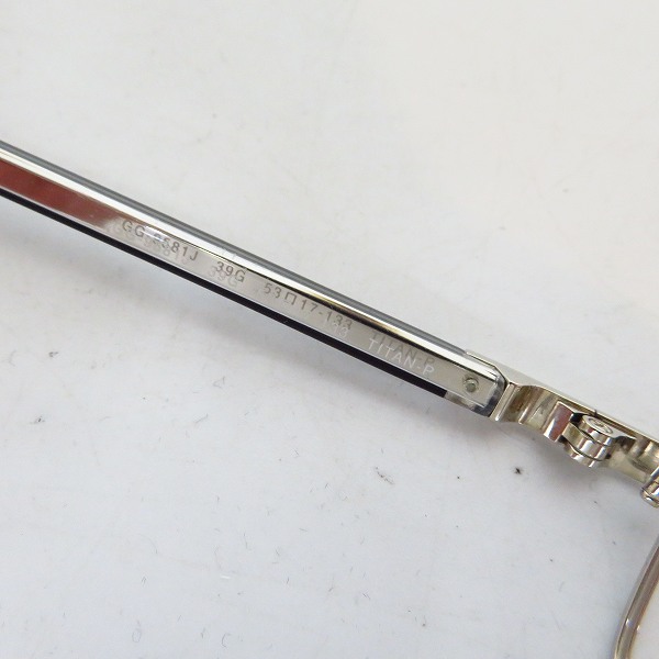 実際に弊社で買取させて頂いたGUCCI/グッチ TITAN-P メガネフレーム/眼鏡/アイウェア GG-9581J 39Gの画像 4枚目