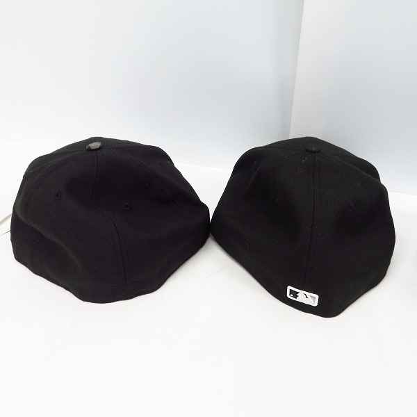 実際に弊社で買取させて頂いたNEW ERA/ニューエラ 59FIFTY ブラックスケール/ホワイトソックス 等 キャップ 4点セットの画像 1枚目