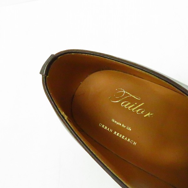 実際に弊社で買取させて頂いたURBAN RESEARCH Tailor/アーバンリサーチテイラー プレーントゥ レザーシューズ ブラウン/8.5の画像 4枚目