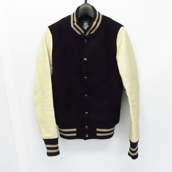 実際に弊社で買取させて頂いたACANTHUS/アカンサス 袖レザー スタジャン/S