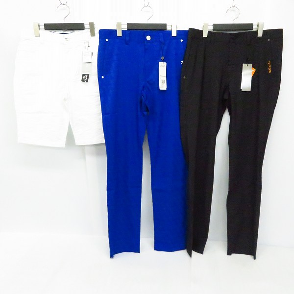 実際に弊社で買取させて頂いた【未使用】Kappa/カッパ ゴルフパンツ ロイヤルブルー/ホワイト/ブラック L 3点セット