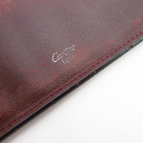 実際に弊社で買取させて頂いたCartier/カルティエ カボション 長財布 レザーウォレットの画像 4枚目