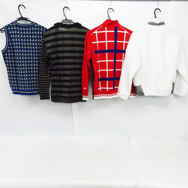 実際に弊社で買取させて頂いた【未使用】kappa/カッパ ゴルフ ニットベスト/長袖ポロシャツ/トラックジャケット/ボアジャケット M 4点セットの画像 1枚目