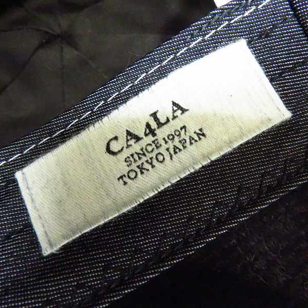実際に弊社で買取させて頂いたCA4LA/カシラ 裏地 チェック柄 キャスキャップ/帽子の画像 5枚目