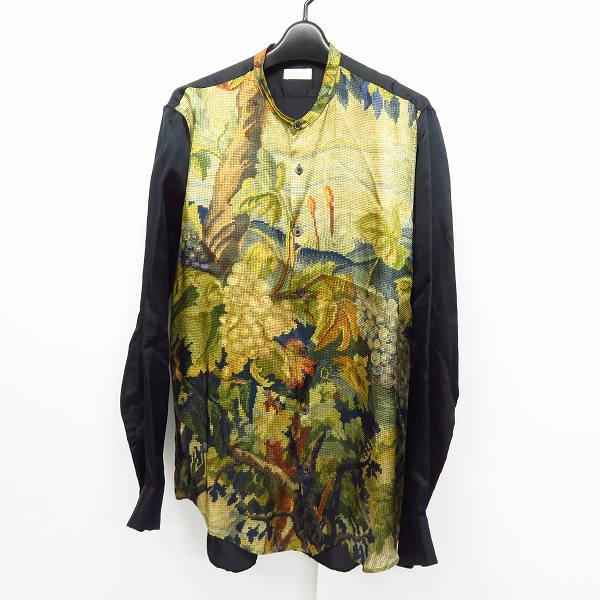 実際に弊社で買取させて頂いたDries Van Noten/ドリスヴァンノッテン ノーカラー長袖シャツ 花柄/48