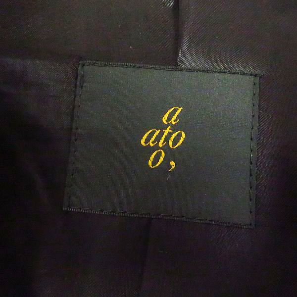 実際に弊社で買取させて頂いたato/アトウ カシミヤウール ダブルブレスト ショート丈 Pコート AM6D-B10/46の画像 2枚目