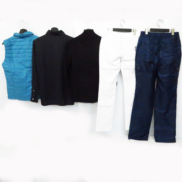 実際に弊社で買取させて頂いた【未使用】le coq sportif/KAPPA ゴルフウェア ダウンジャケット/ハーフジップニット/パンツ等/M 5点セットの画像 1枚目