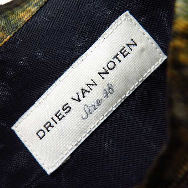 実際に弊社で買取させて頂いたDries Van Noten/ドリスヴァンノッテン ノーカラー長袖シャツ 花柄/48の画像 2枚目