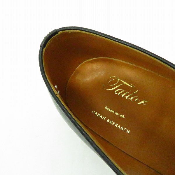 実際に弊社で買取させて頂いたURBAN RESEARCH Tailor/アーバンリサーチテイラー プレーントゥ レザーシューズ ブラック/8.5の画像 4枚目