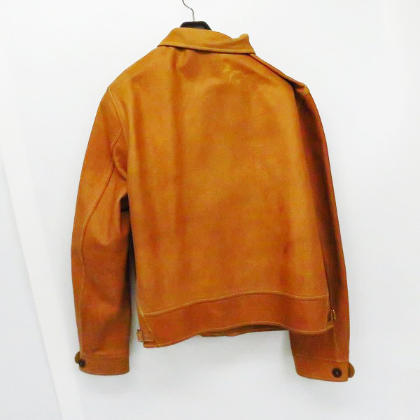 実際に弊社で買取させて頂いたMr.FREEDOM×SUGAR CANE/ミスターフリーダム×シュガーケーン オールレザー キャンパスジャケット Size：42 の画像 1枚目