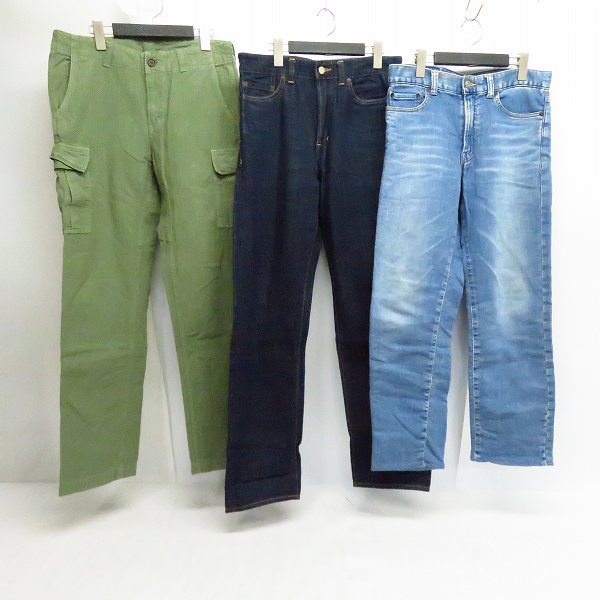 実際に弊社で買取させて頂いたBLUE BLUE/ブルーブルー デニムパンツ/カーゴパンツ 3点セット/2/31