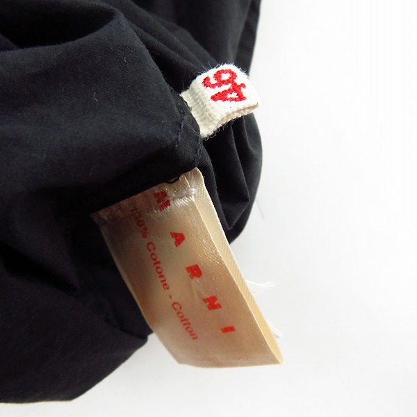 実際に弊社で買取させて頂いたMARNI/マルニ コットン半袖シャツ ブラック/黒 46の画像 3枚目