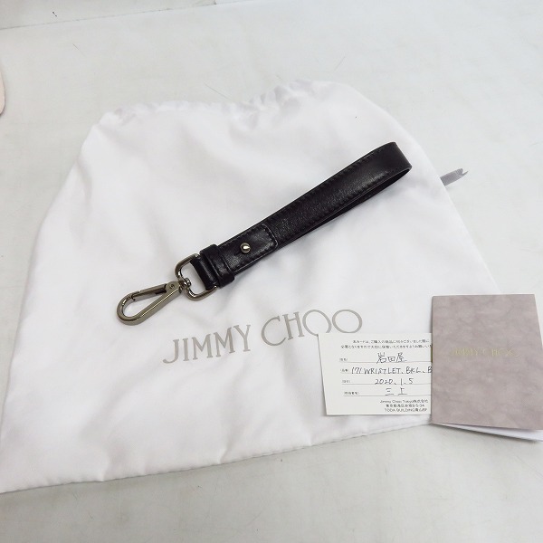 実際に弊社で買取させて頂いたJIMMY CHOO/ジミーチュウ WRISTLET/リストレット レザー ストラップの画像 4枚目