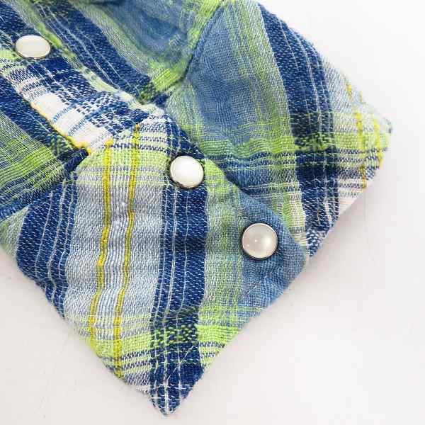 実際に弊社で買取させて頂いたBLUE BLUE/ブルーブルー 総柄半袖シャツ/ロング丈コットンリネンシャツ 1/S 2点セットの画像 5枚目