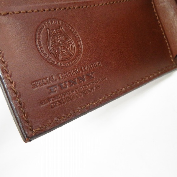 実際に弊社で買取させて頂いたFUNNY/ファニー 二つ折り コンチョ レザーウォレット/財布の画像 5枚目