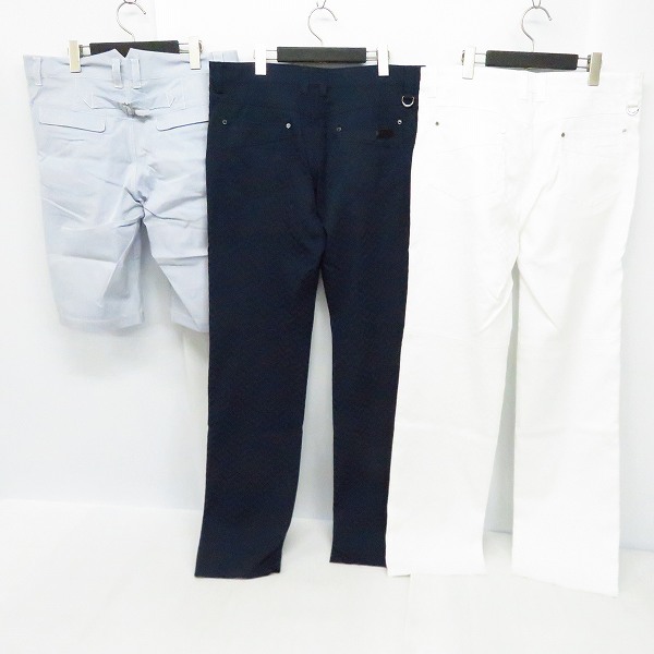 実際に弊社で買取させて頂いた【未使用】Kappa/カッパ ゴルフパンツ ストライプ/ネイビー/ホワイト 85 3点セットの画像 1枚目