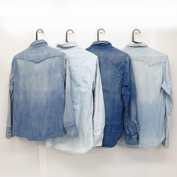 実際に弊社で買取させて頂いたBLUE BLUE/ブルーブルー デニム/シャンブレーシャツ 4点セット/1/2の画像 1枚目
