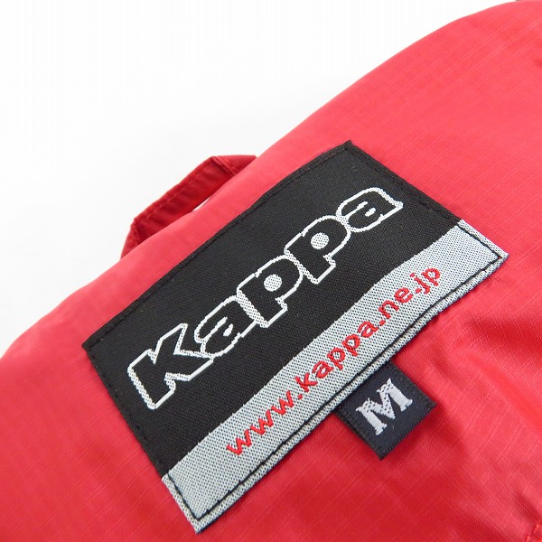 実際に弊社で買取させて頂いた【未使用】Kappa/カッパ ロゴワッペン付き ダウンベスト ゴルフウェア ブラック×レッド KG652VE42/Mの画像 2枚目