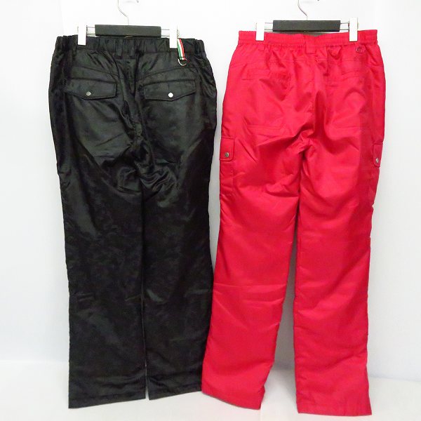 実際に弊社で買取させて頂いた【未使用】Kappa/カッパ ゴルフウェア 中綿パンツ BLACK/MAGENTA L/LL 2点セットの画像 1枚目