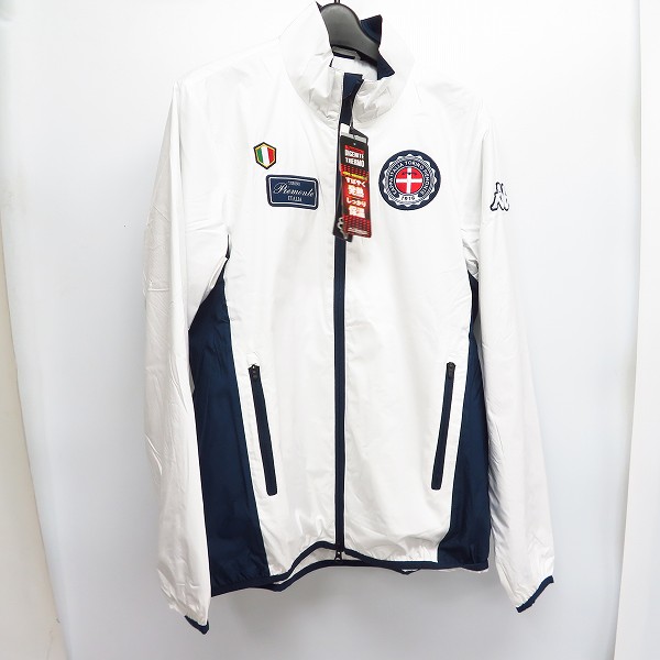 実際に弊社で買取させて頂いた【未使用】kappa/カッパ  ゴルフ 胸ワッペン ブルゾン ホワイト×ネイビー KG652WT42 M