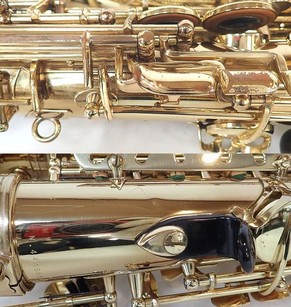 実際に弊社で買取させて頂いた★Selmer/セルマー SUPER ACTION/SA80 SERIE Ⅱ/シリーズ2 アルトサックス 彫刻有り 40万台 ハードケース付きの画像 6枚目