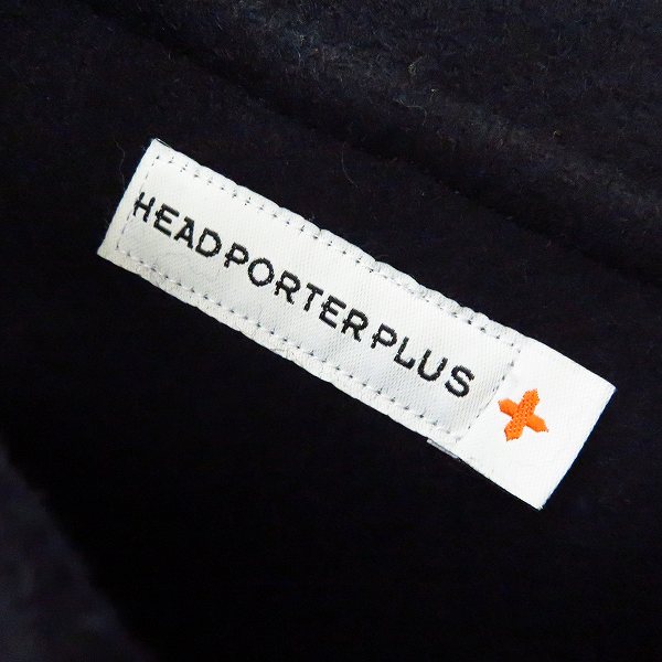実際に弊社で買取させて頂いたHEAD PORTER PLUS/ヘッドポータープラス ウール ダッフルコート ネイビー/Ｌの画像 2枚目