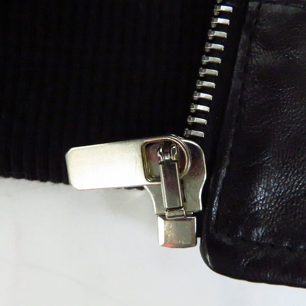 実際に弊社で買取させて頂いたDIESEL BLACK GOLD/ディーゼルブラックゴールド 胸バッジ レザー スタジャン/44の画像 8枚目