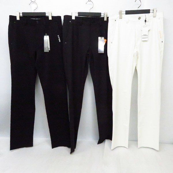 実際に弊社で買取させて頂いた【未使用】kappa/カッパ ゴルフ ロングパンツ ブラック,ホワイト 3点セット/M(78)