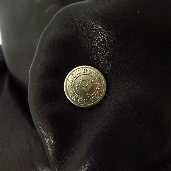 実際に弊社で買取させて頂いたBACK BONE/バックボーン カウハイドレザー ダウンベスト/BB13FW-LV11/Sの画像 7枚目