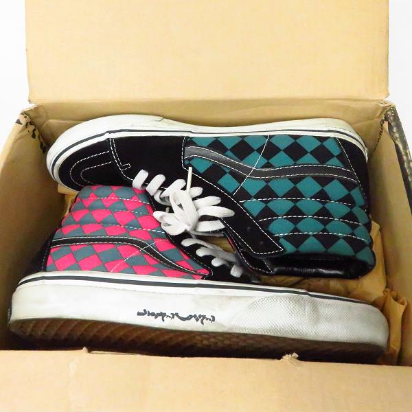 VANS/バンズ Sk8-Hi Bk Check フラッグチェックデザイン ハイカット 