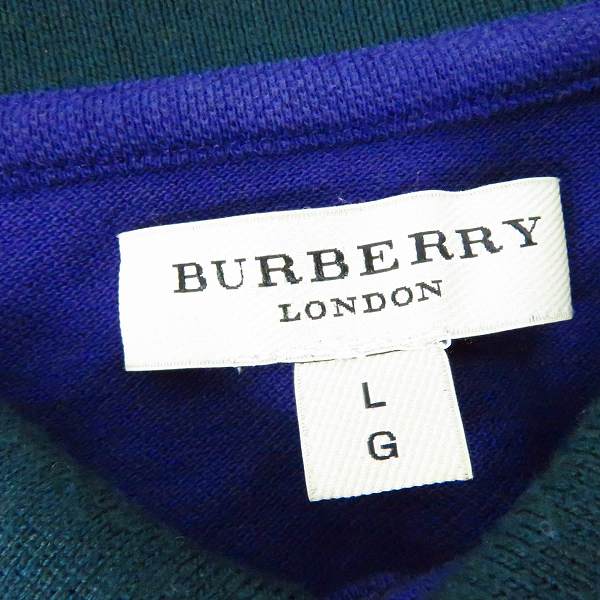 実際に弊社で買取させて頂いたBURBERRY LONDON/バーバリーロンドン ポロシャツ パープル/Lの画像 2枚目