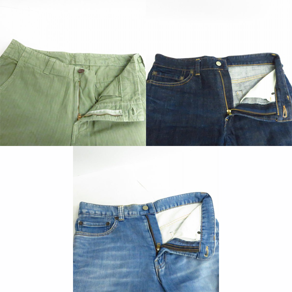 実際に弊社で買取させて頂いたBLUE BLUE/ブルーブルー デニムパンツ/カーゴパンツ 3点セット/2/31の画像 2枚目