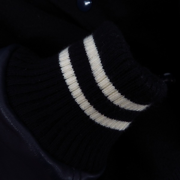 実際に弊社で買取させて頂いたCANTERBURY/カンタベリー 袖レザー スタジャン/Ｌの画像 5枚目