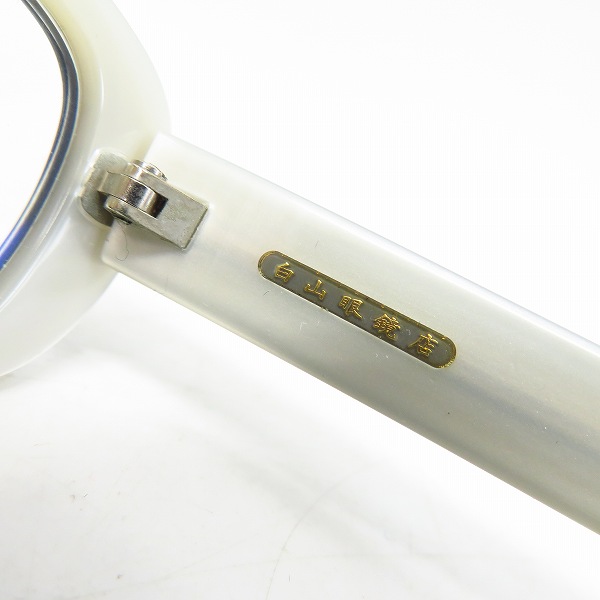 実際に弊社で買取させて頂いた白山眼鏡店/ハクサンガンキョウテン スクエア型 メガネフレームの画像 4枚目