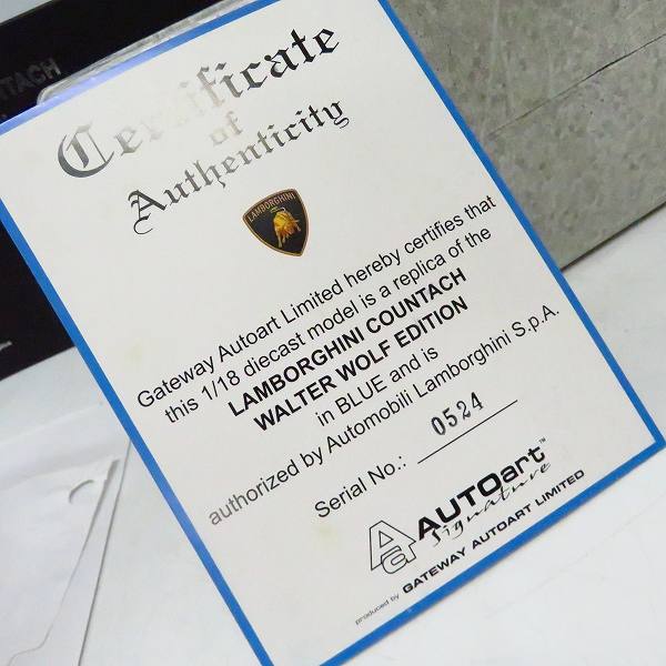実際に弊社で買取させて頂いたAUTOart/オートアート 1/18 LAMBORGHINI/ランボルギーニ カウンタック ウォルター・ウルフエディション 74652の画像 7枚目